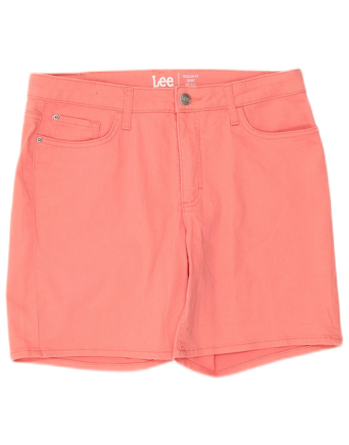 Shorts jeans feminino Lee de cintura média com ajuste regular W34 grande rosa