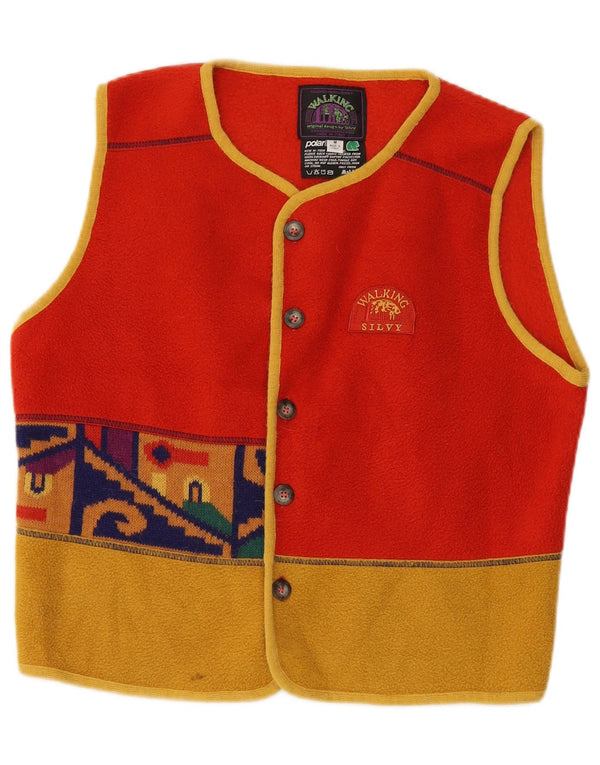 Silvy Womens Fleece Gilet UK 14 Médio Vermelho Colourblock Poliéster