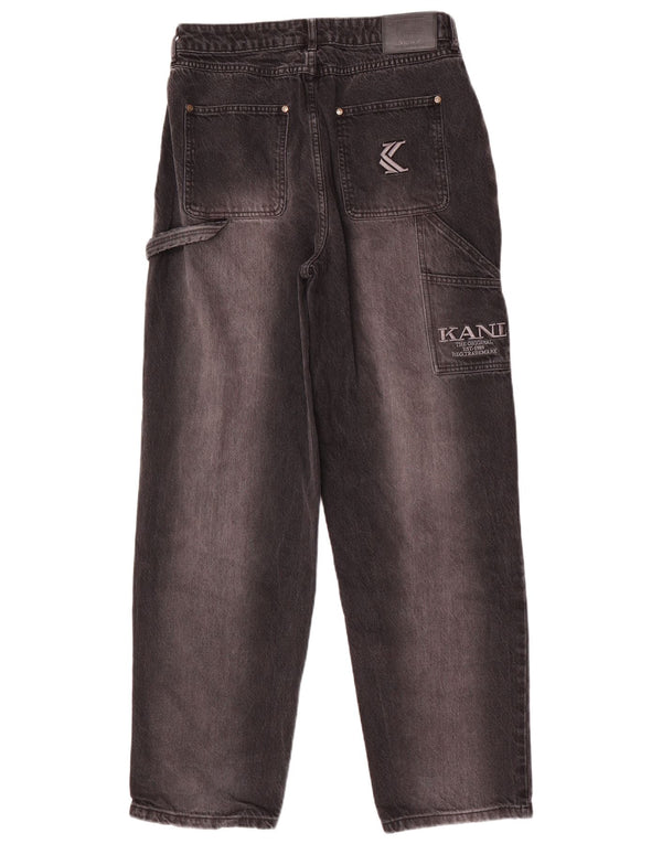 Karl Kani Calça jeans feminina cintura alta solta W27 L30 cinza
