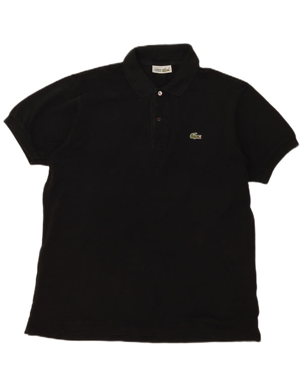 Camisa polo masculina Lacoste tamanho 5 grande algodão preto