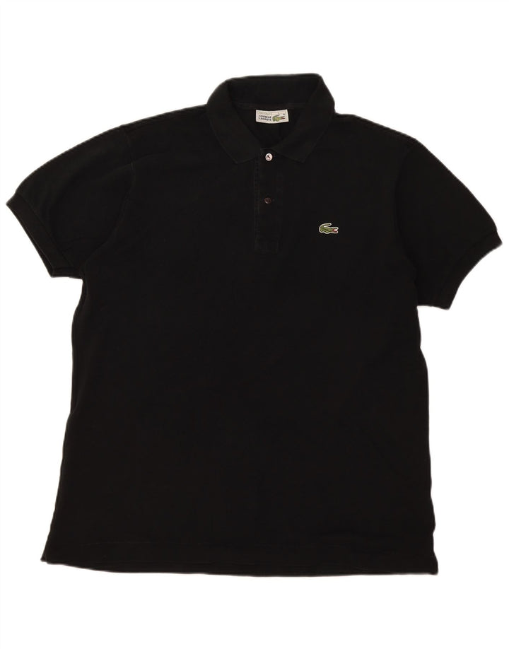 Camisa polo masculina Lacoste tamanho 5 grande algodão preto