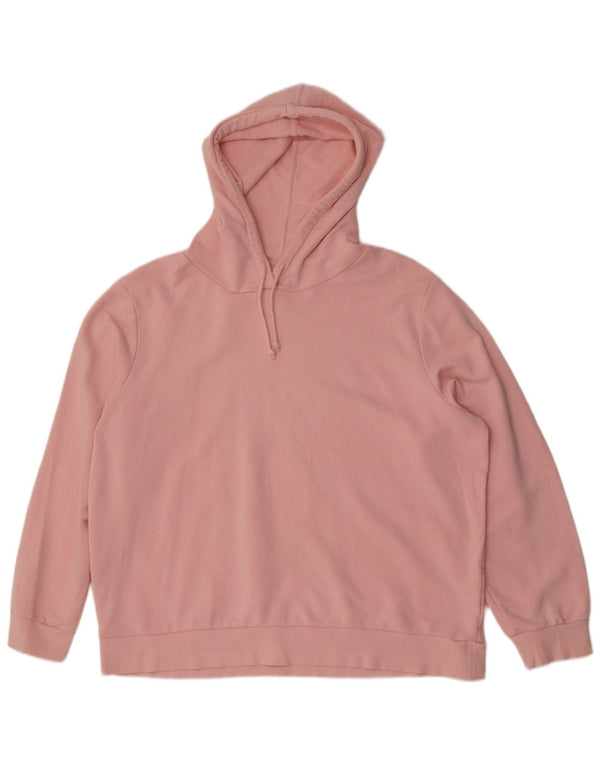 Suéter com capuz feminino Marks & Spencer Reino Unido 18 XL algodão rosa