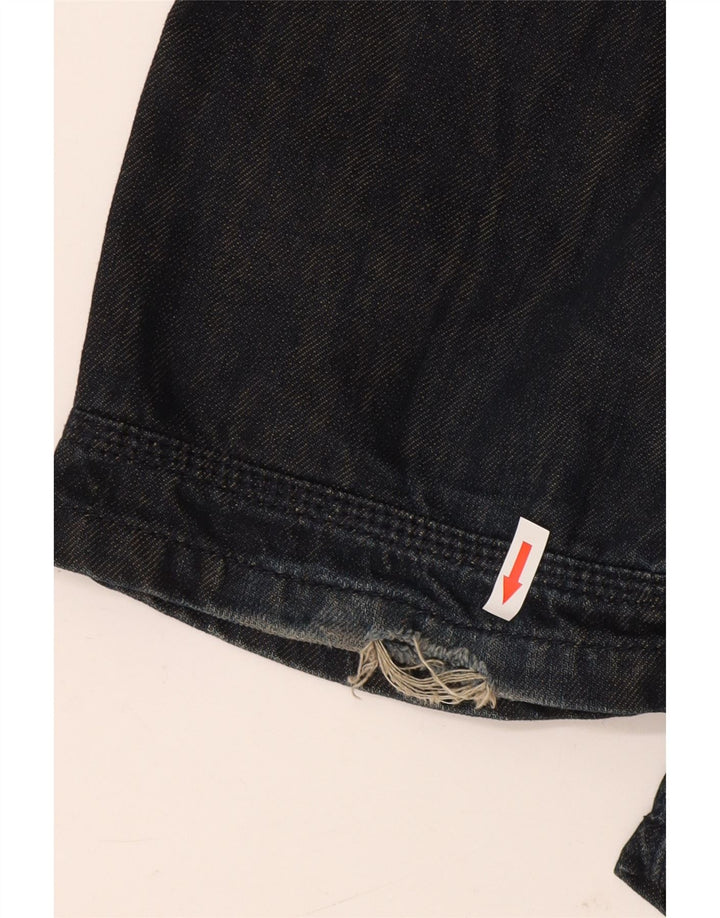 Jeans retos masculinos Superdry W34 L34 algodão azul marinho