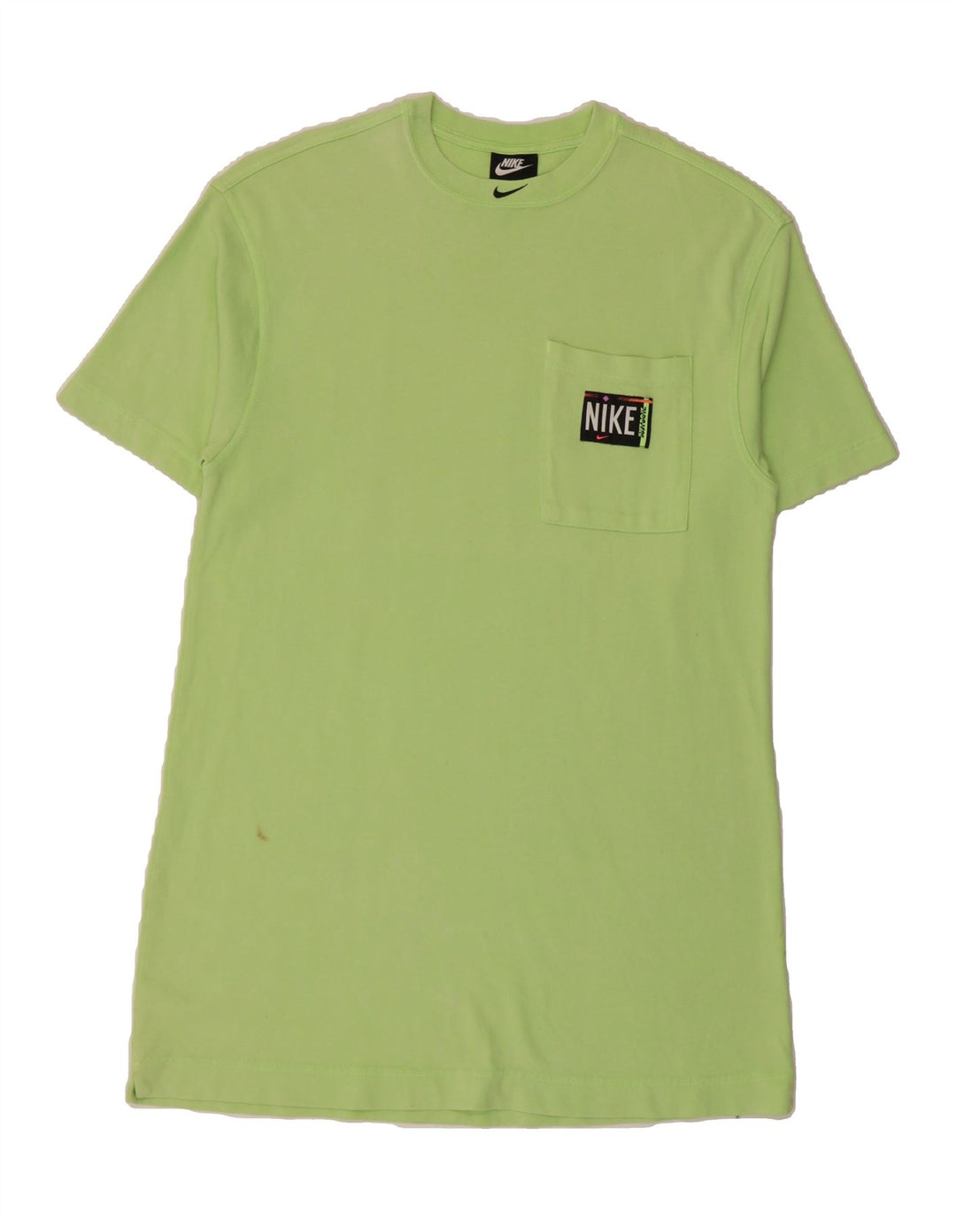 NIKE Womens Oversized T-Shirt Dress UK 6 XS Green Cotton Vintage Nike and Second-Hand Nike from Messina Hembry 
