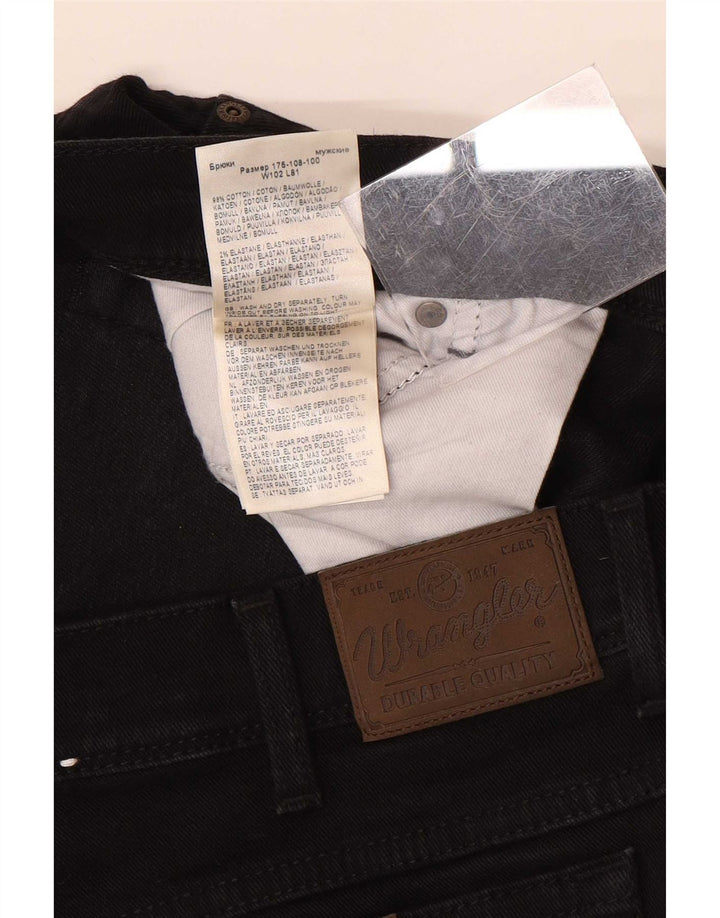 Wrangler masculino regular fit jeans reto W40 L32 algodão preto