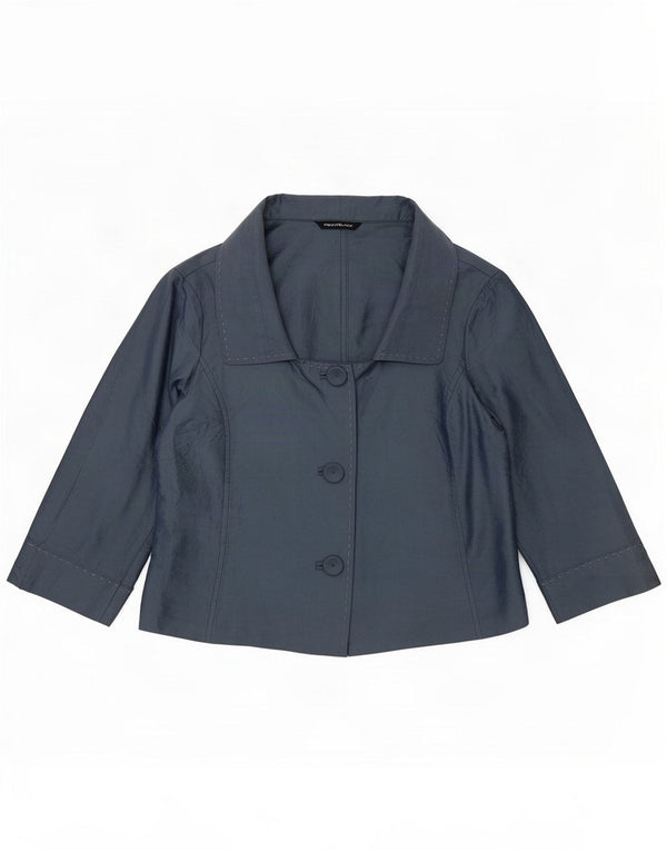 Top Bolero feminino de manga 3/4 Penny Black UK 12 Azul Médio