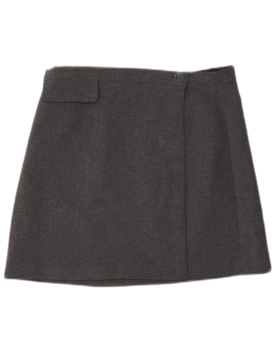 Sisley Mini saia feminina de cintura alta IT 44 médio W26 poliéster cinza