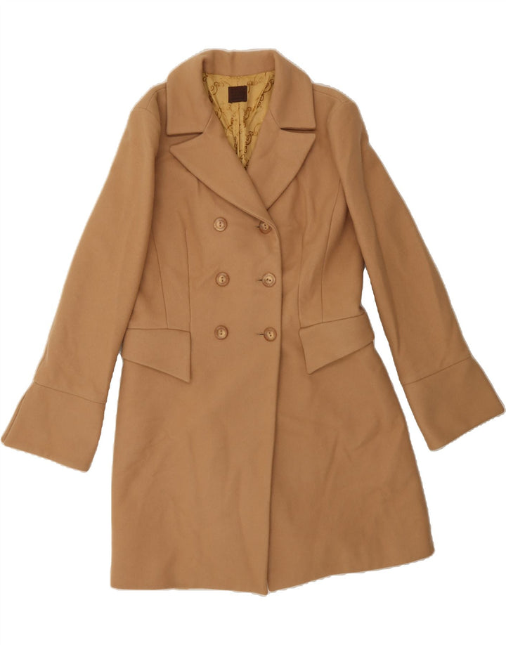 EASY Womens Double Breasted Coat IT 46 Large Beige Wool Vintage Easy and Second-Hand Easy from Messina Hembry 