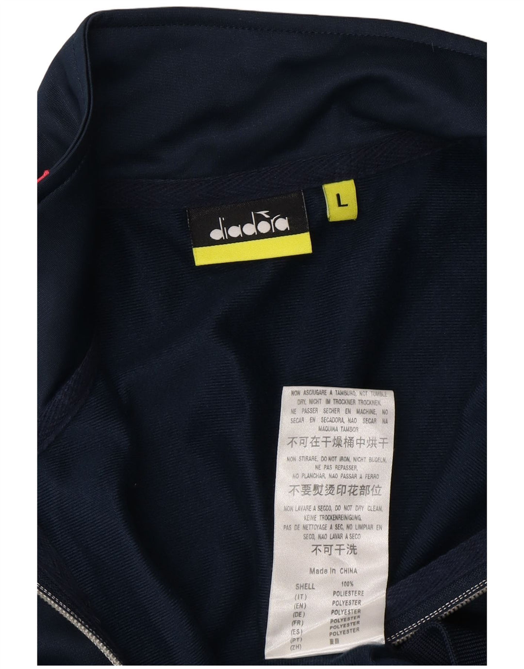Jaqueta feminina de treino DIADORA Reino Unido 16 grande poliéster azul marinho