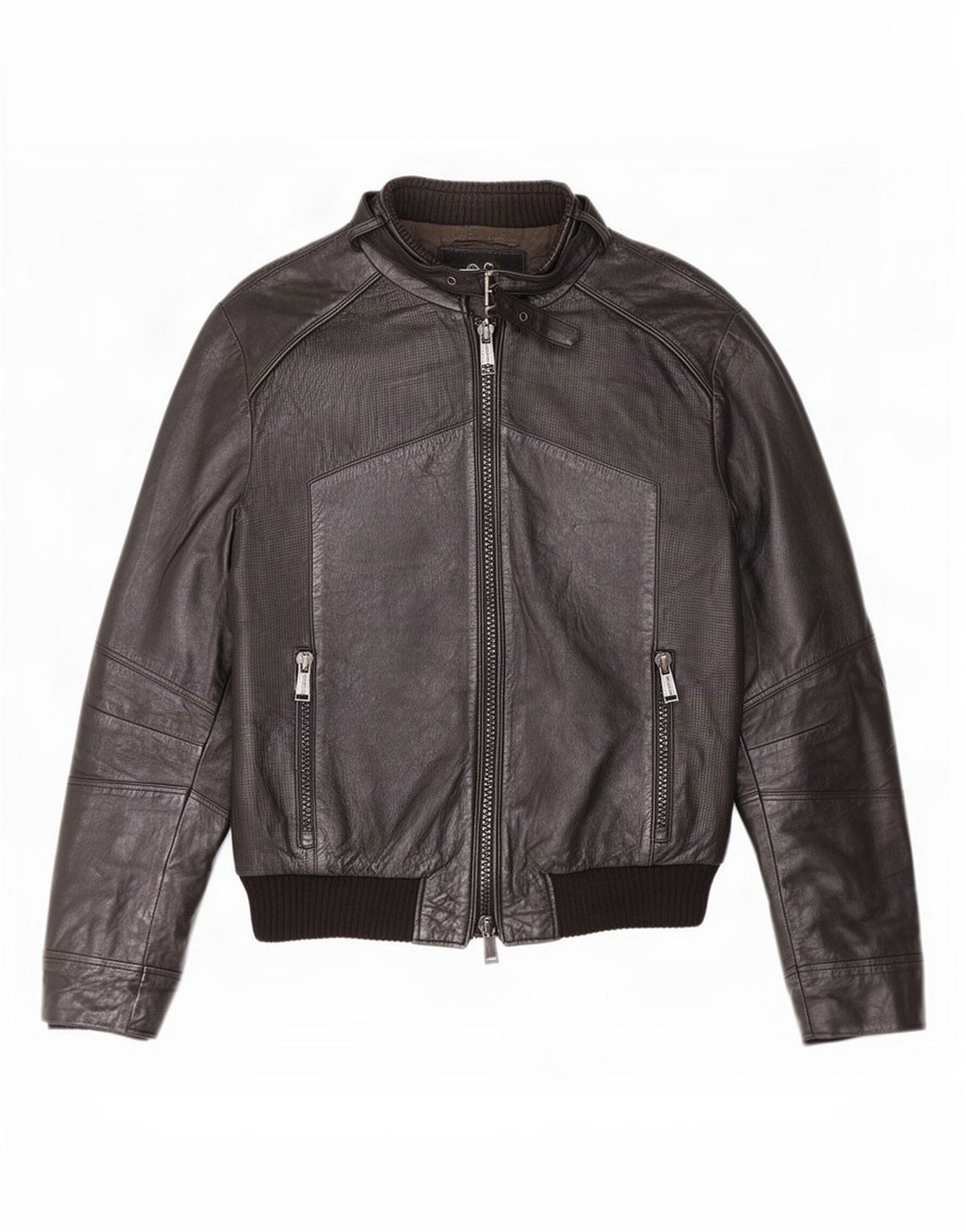 Jaqueta de couro masculina Antony Morato UK 38 média preta