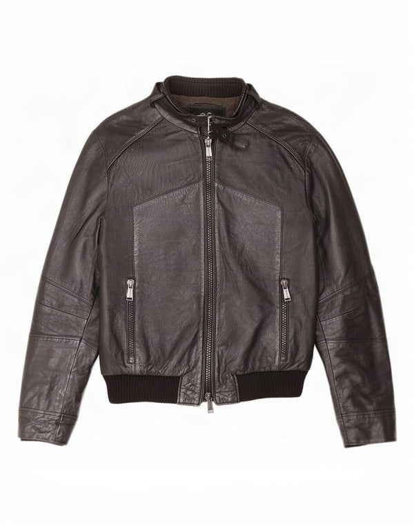 Jaqueta de couro masculina Antony Morato UK 38 média preta