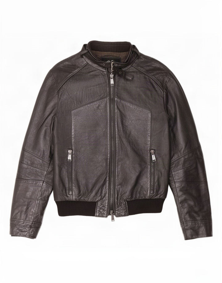Jaqueta de couro masculina Antony Morato UK 38 média preta