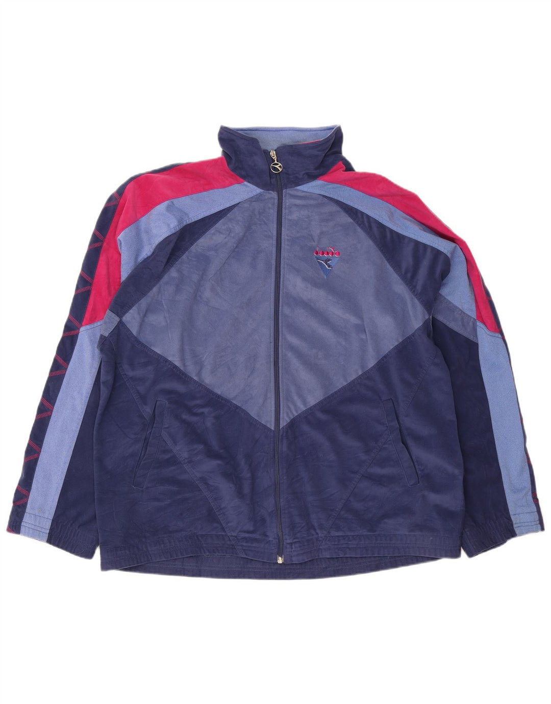 Diadora Mens Full Tracksuit UK 48 2XL Azul Marinho Colourblock Poliéster