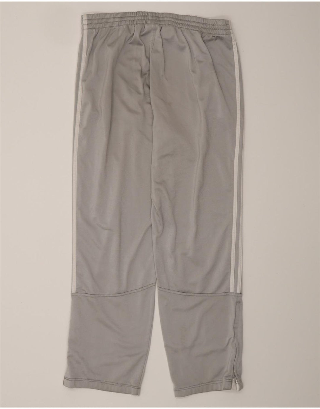 Calças de treino masculinas ADIDAS UK 40/42 poliéster cinza médio