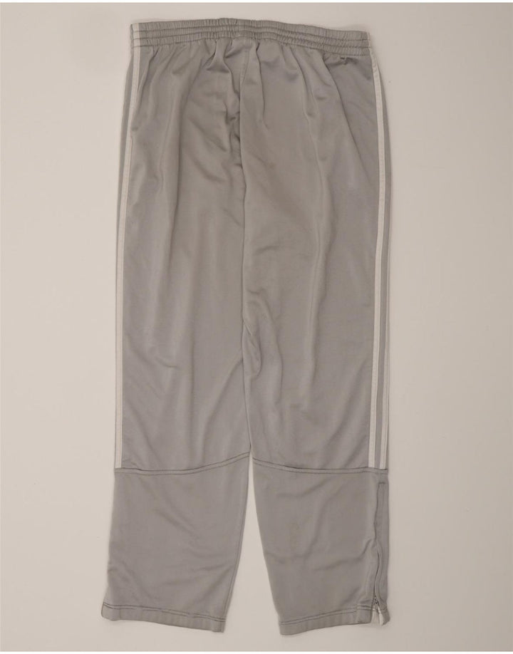 Calças de treino masculinas ADIDAS UK 40/42 poliéster cinza médio