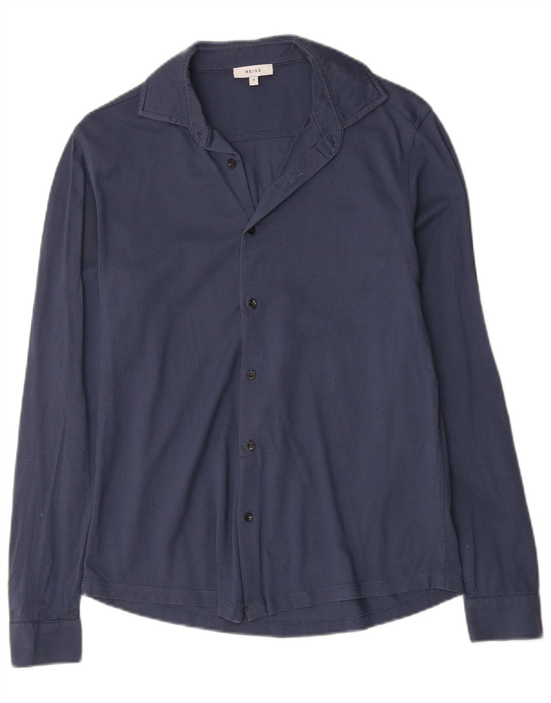 Camisa masculina Reiss pequena algodão azul