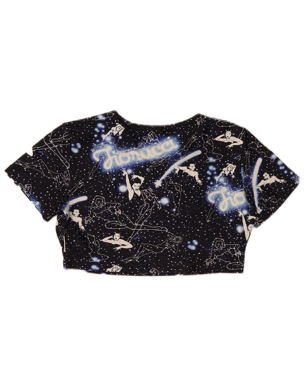 Camiseta Adidas Feminina Fiorucci Crop Graphic Top UK 10 Pequena Preta