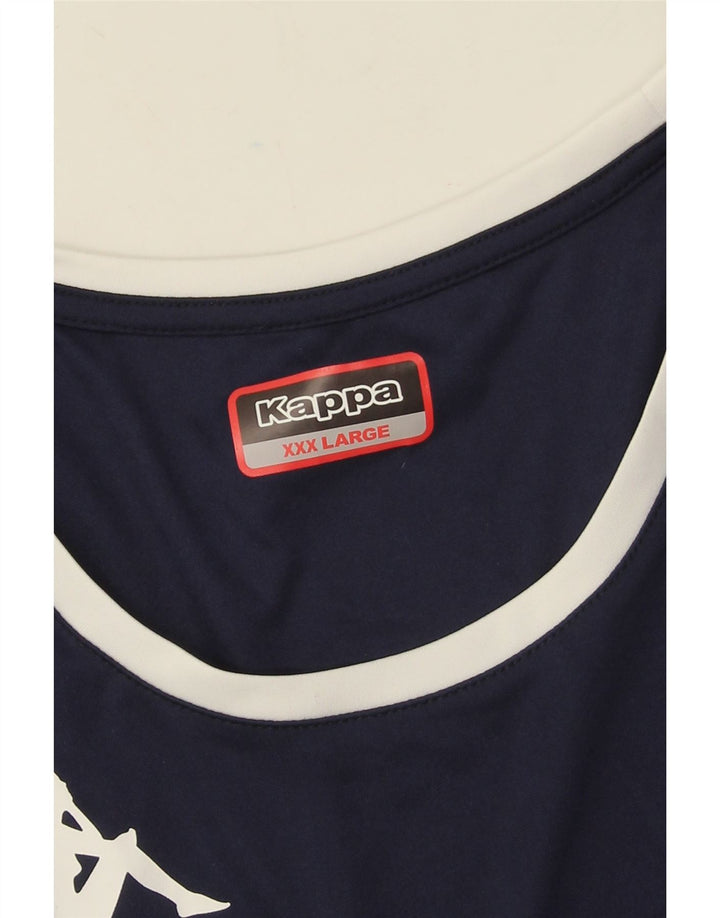 Top colete masculino Kappa 3XL poliéster azul marinho