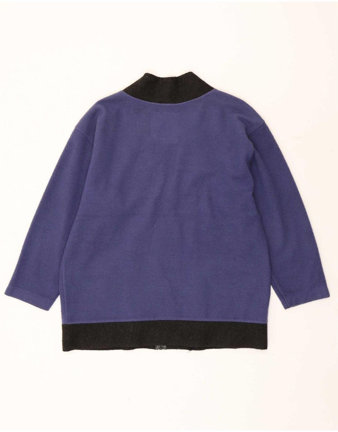 Suéter masculino Benetton Loose Fit Cardigan pequeno poliéster azul colorblock
