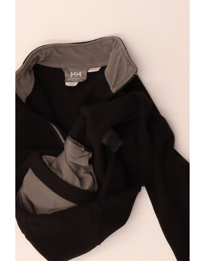 Jaqueta de lã feminina Helly Hansen UK 16 grande poliéster preto