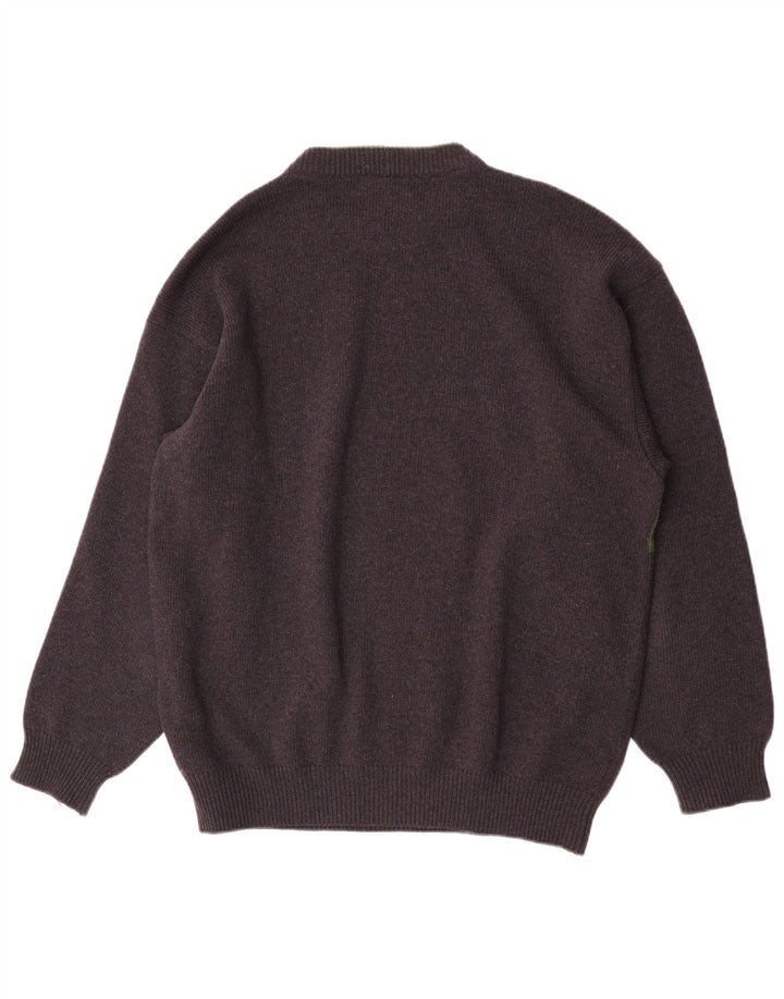 Suéter masculino Iceberg com gola redonda e lã cinza retrô