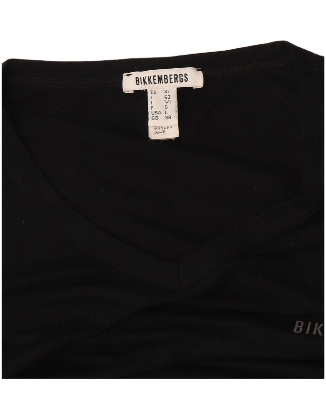 Camiseta masculina Bikkembergs Top UK 38 Médio Preto Modal
