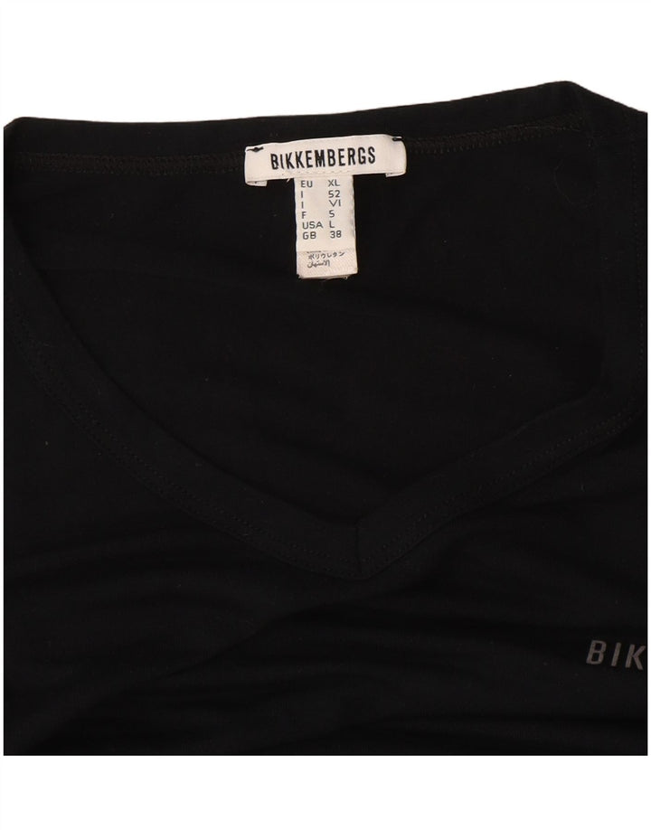 Camiseta masculina Bikkembergs Top UK 38 Médio Preto Modal