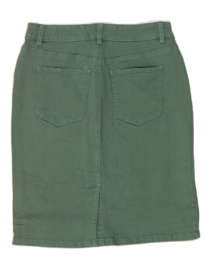 CHAPS Womens Denim Skirt US 8 Medium W30 Green Cotton Vintage Chaps and Second-Hand Chaps from Messina Hembry 