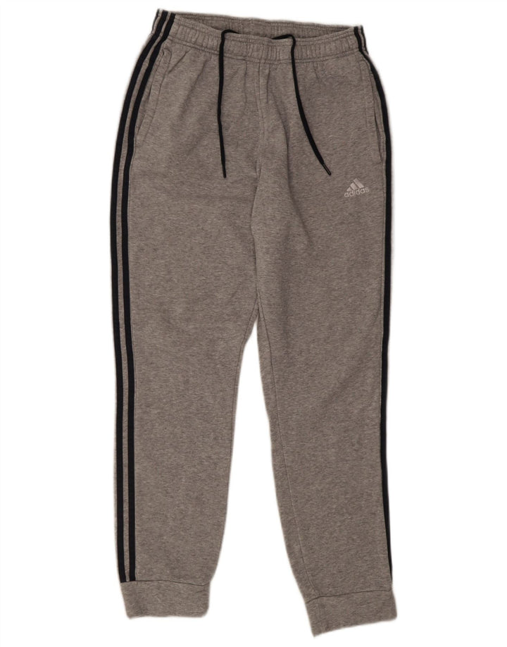 Calça de treino masculina Adidas Joggers cinza médio algodão