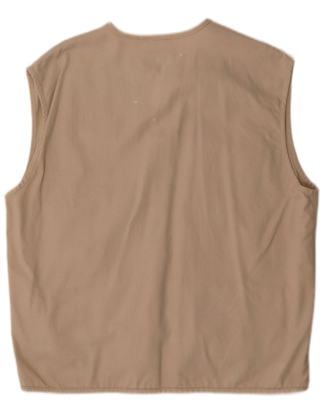 Colete utilitário masculino vintage UK 38 algodão bege médio