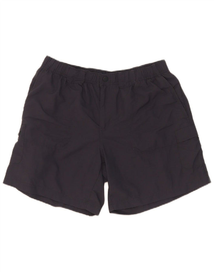 Columbia Mens Cargo Shorts Pequeno W29 Cinza Nylon