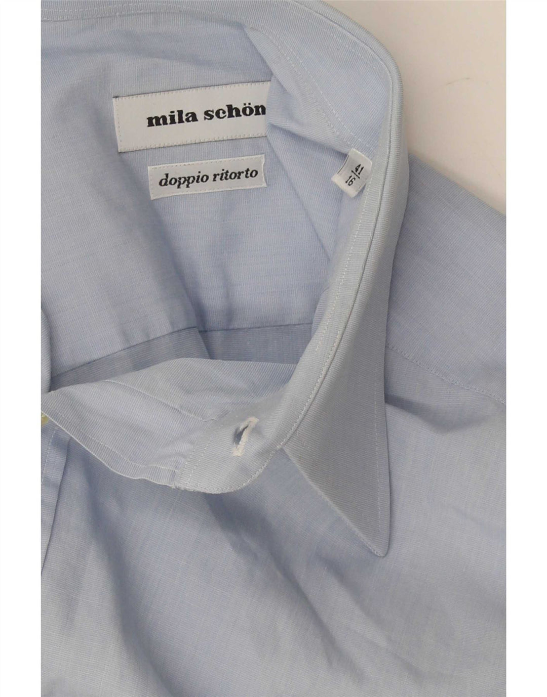 Camisa masculina de manga curta Mila Schon tamanho 41 16 grande azul