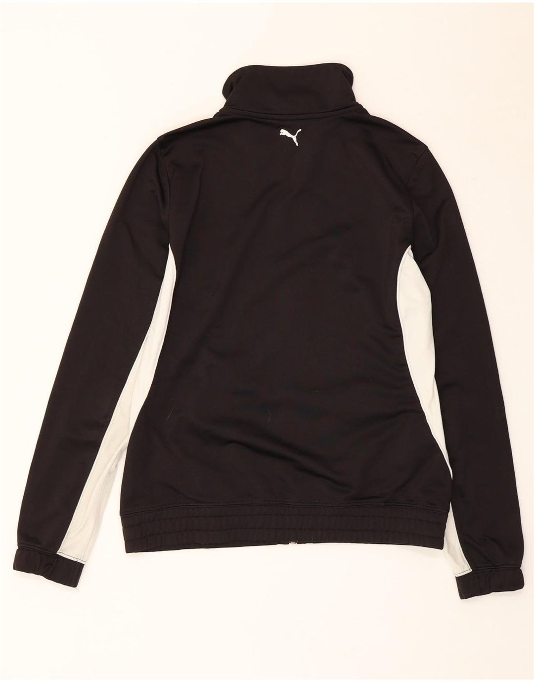 Puma Womens Tracksuit Top Jacket UK 14 Grande Preto Colourblock Poliéster