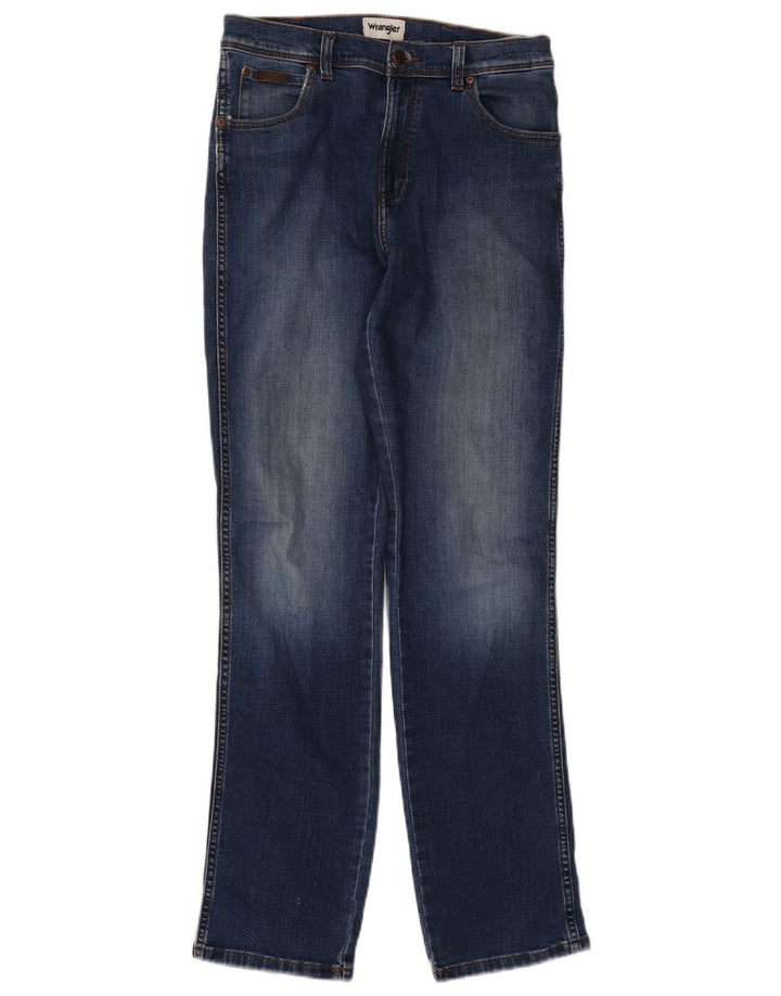 WRANGLER Masculino Texas Straight Jeans W32 L34 Azul Algodão