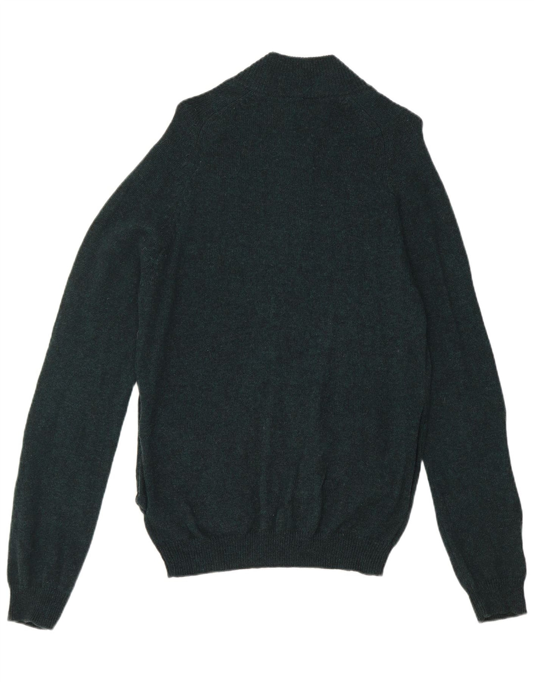 Suéter cardigã masculino Marks & Spencer lã verde médio