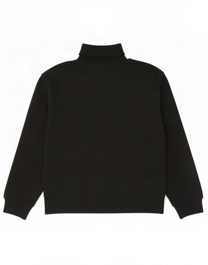 Suéter feminino Zara com gola redonda e algodão preto médio UK 14
