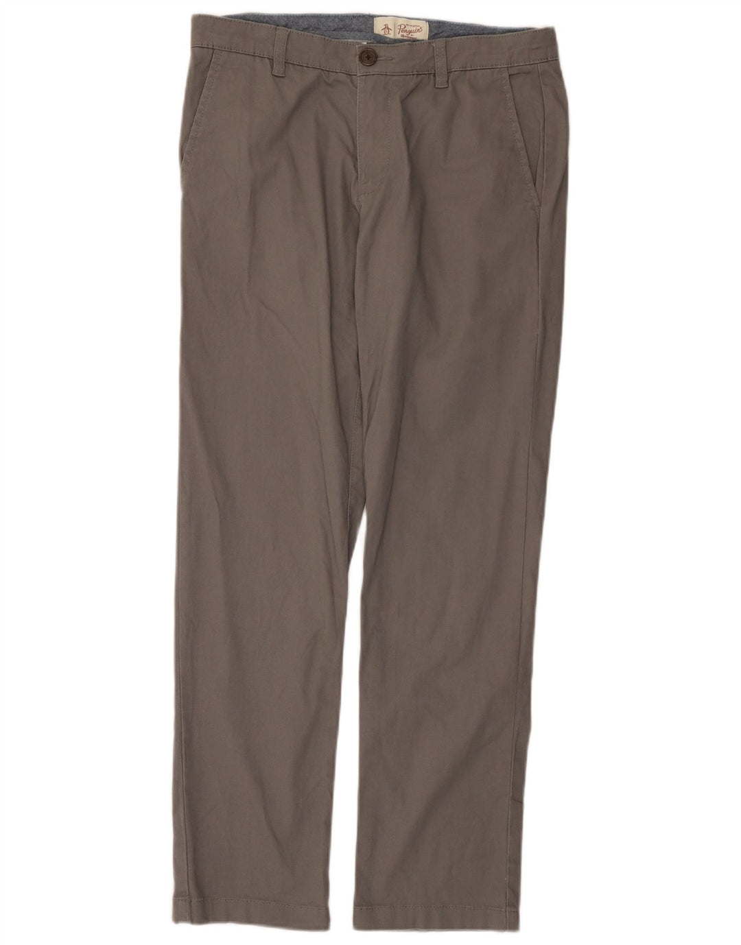 Calça Chino Masculina Slim Penguin W32 L32 Algodão Cinza