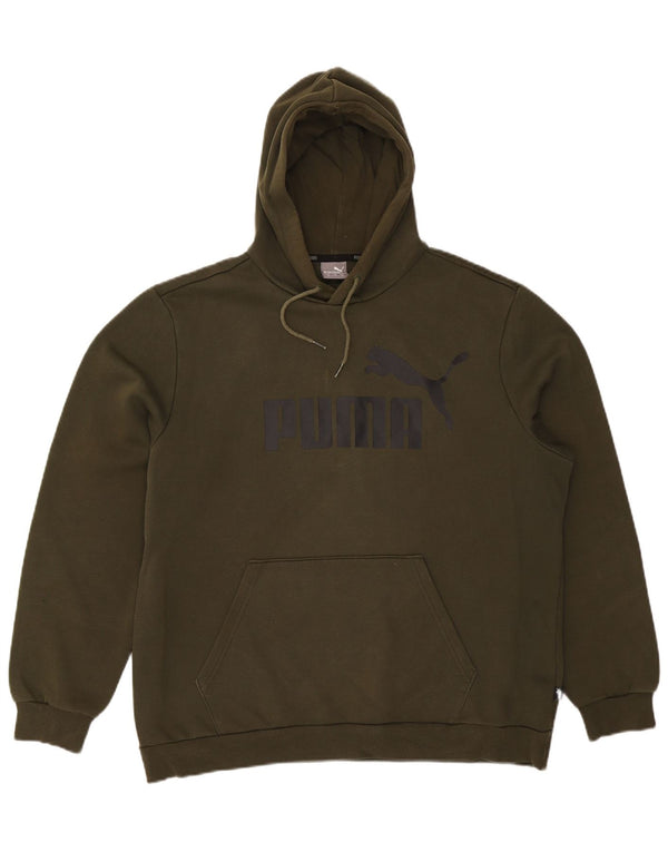 Puma masculino gráfico moletom com capuz XL algodão cáqui