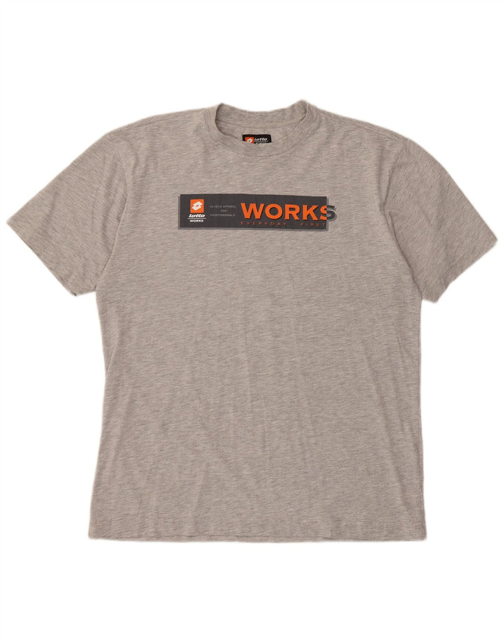 Camiseta gráfica masculina LOTTO XL cinza