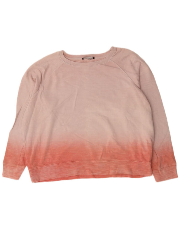Suéter feminino Marks & Spencer UK 20 2XL algodão colorblock rosa