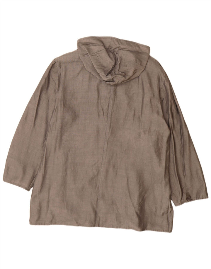 Jaqueta bomber feminina com capuz Marly's 1981 IT 46 Viscose cinza grande