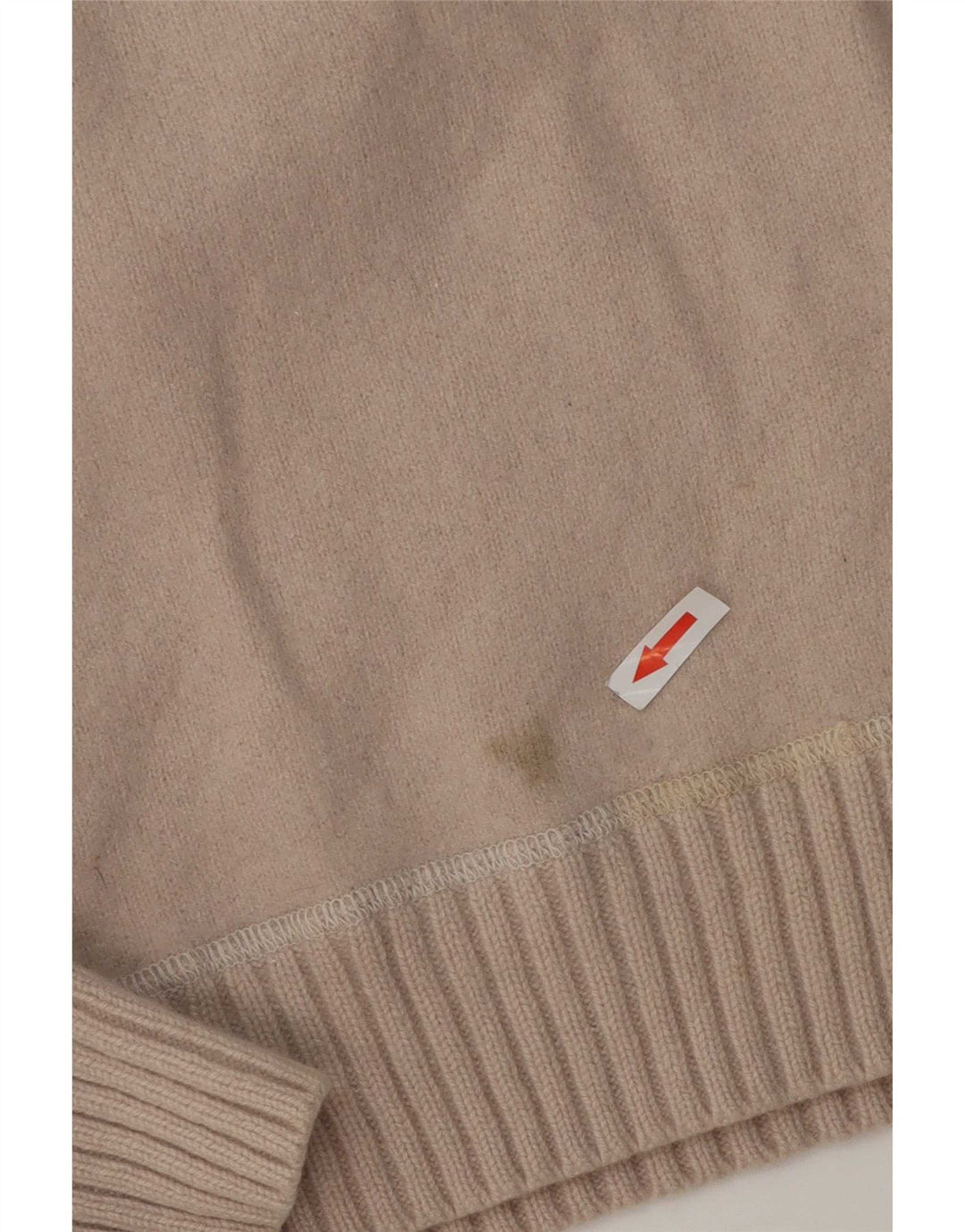 Suéter feminino Levi's com gola canoa Reino Unido 14 grande lã bege