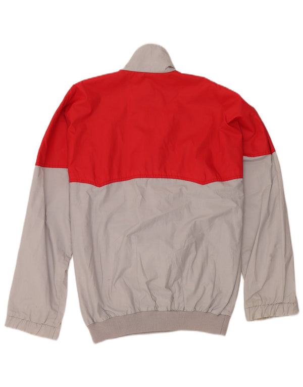 Pulôver masculino K-Way, jaqueta superior de agasalho, poliéster colorblock vermelho médio