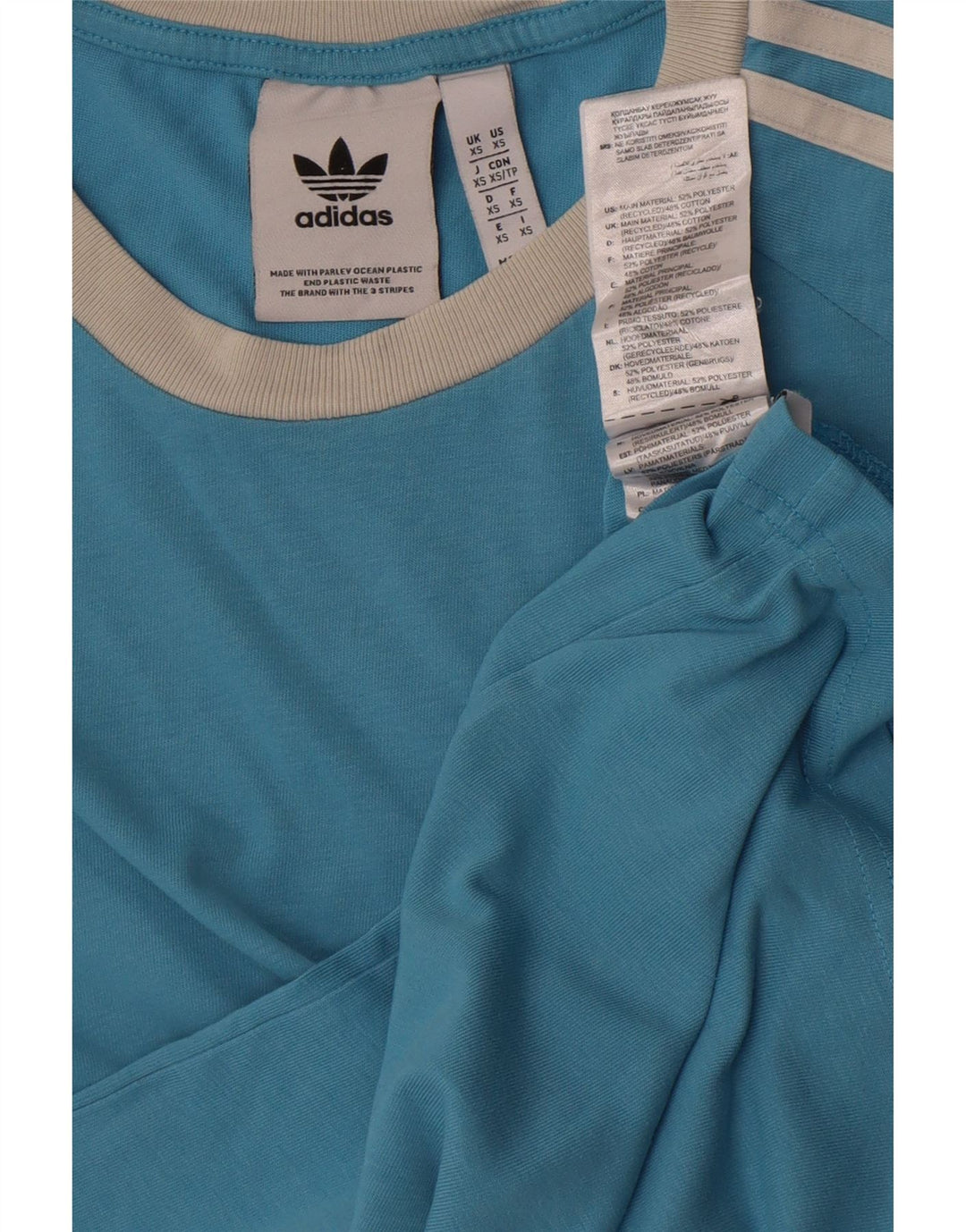 Adidas Mens Camiseta Top XS Azul Poliéster