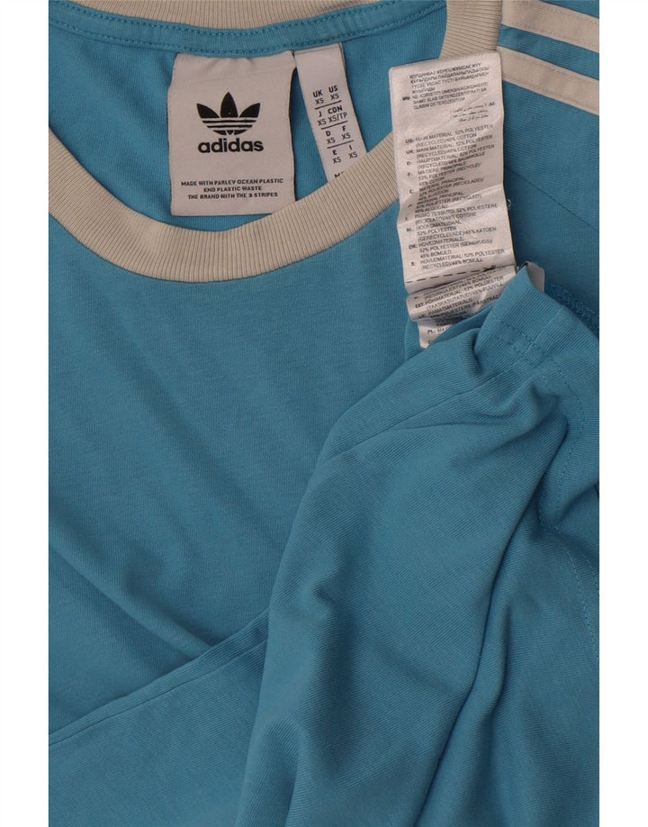 Adidas Mens Camiseta Top XS Azul Poliéster