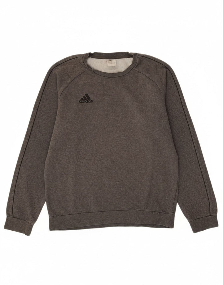 ADIDAS Mens Moletom Jumper Médio Algodão Cinza