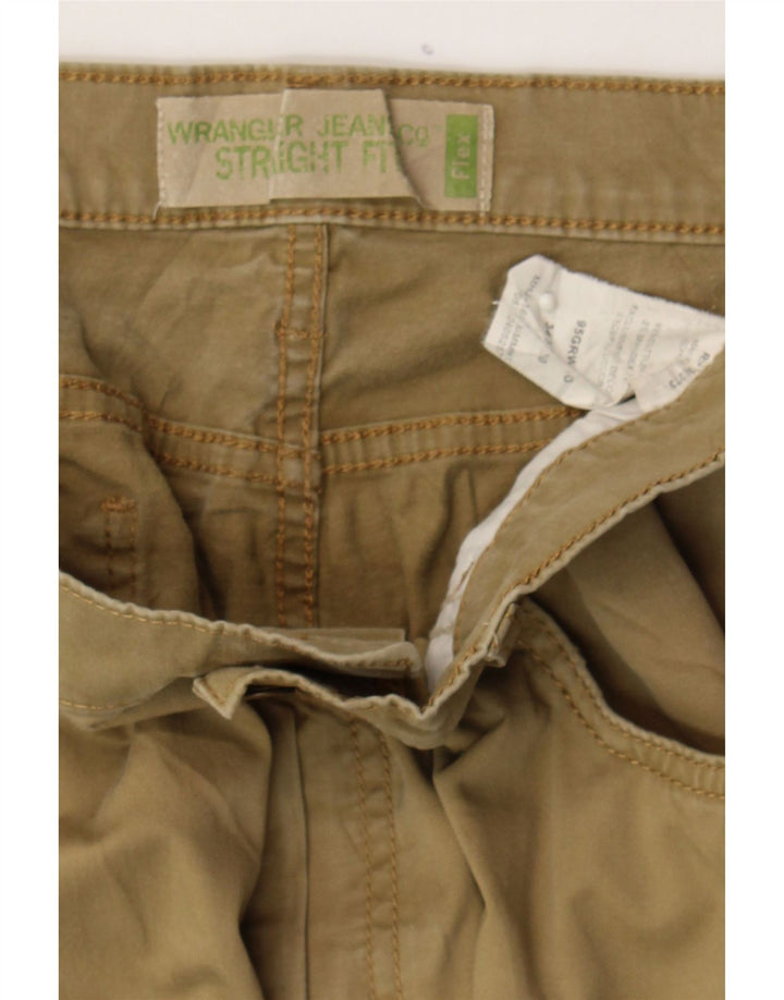 WRANGLER Mens Straight Casual Trousers W34 L30 Brown Cotton Vintage Wrangler and Second-Hand Wrangler from Messina Hembry 