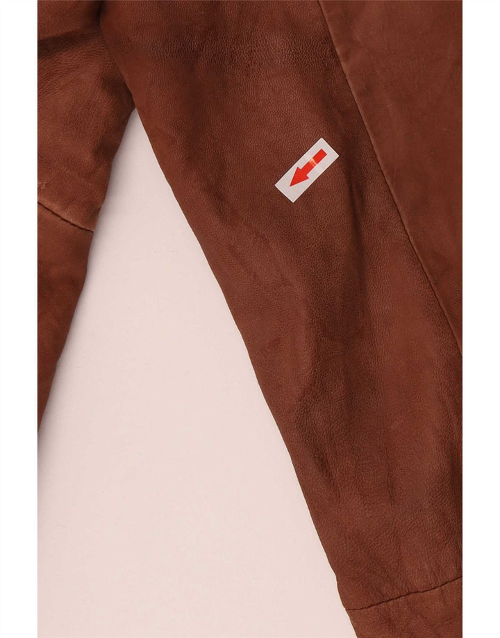 Jaqueta masculina de camurça G-Star para motociclista Reino Unido 40 grande couro marrom