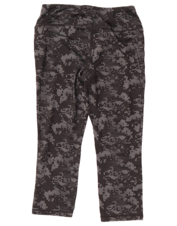 Reebok Womens Capri Leggings UK 8 Pequeno Preto Camuflagem