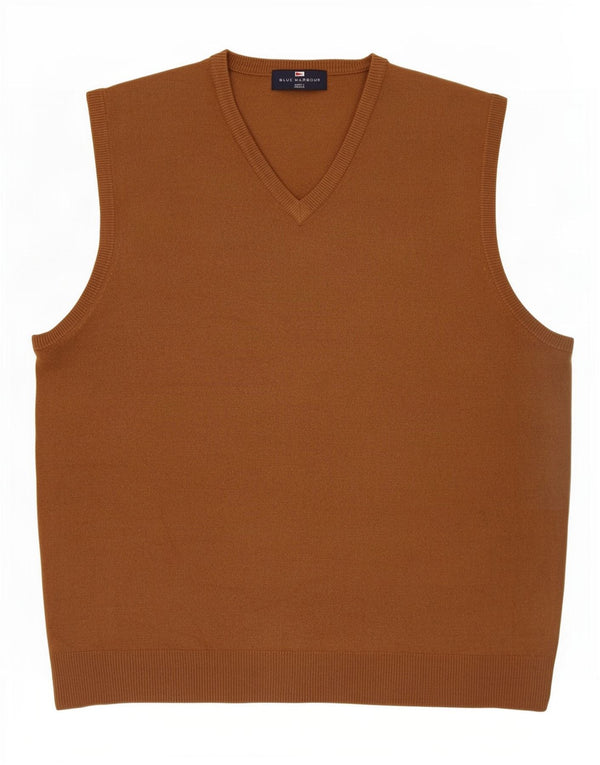 Regata masculina Marks & Spencer Blue Harbor Vest grande acrílico bege